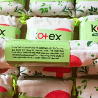 Combo 10 Túi băng vệ sinh Kotex thảo dược 40 miếng