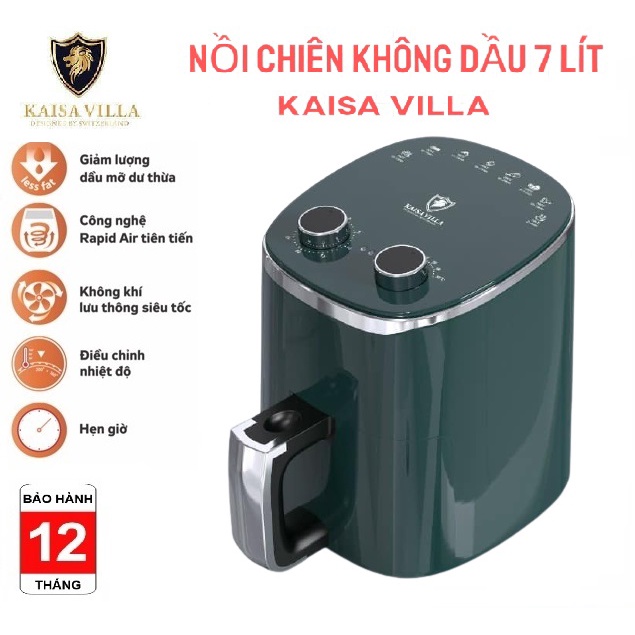 NỒI CHIÊN KHÔNG DẦU 7 LÍT KAISA VILLA KV-9926 CẢI TIẾN HƠN SO VỚI NỒI CHIÊN THÔNG THƯỜNG