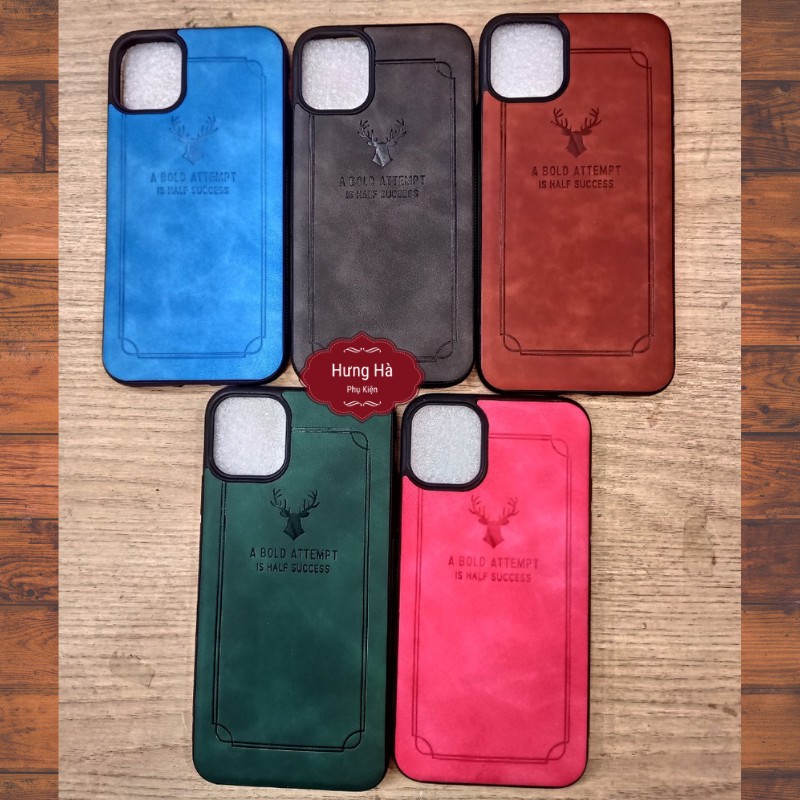 Ốp iphone hình con nai chất liệu da mềm dẻo bảo vệ máy tuyệt đối có 5 màu như hình shop tự chụp