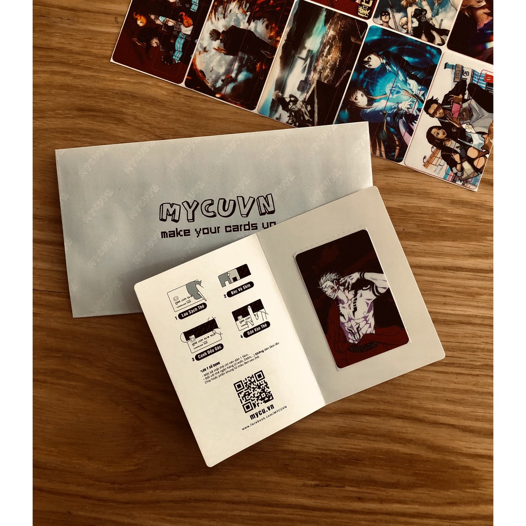 Miếng dán thẻ ngân hàng/dán thẻ ATM-JUJUTSU KAISEN-Trang trí thẻ ATM, thẻ Xe, thẻ Thang Máy