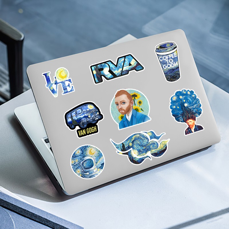 Sticker Dán Laptop, Dán Điện Thoại, Dán Nón Bảo Hiểm, Tem Dán Xe Chống Thấm Nước, Chống Bay Màu  | Chủ Đề Van Gogh