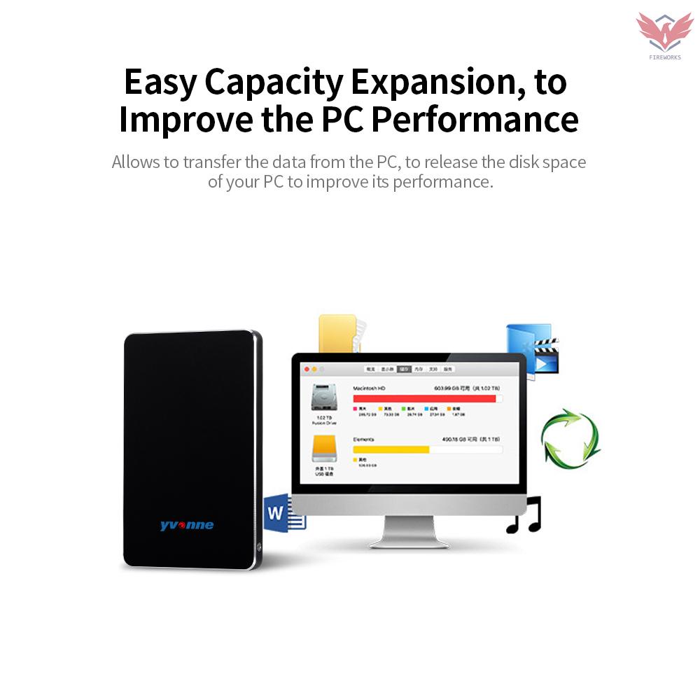 Ổ Cứng Di Động Hdd Fir Yvonne 2.5 "Usb 3.0 Cho Pc Mac Desktop Laptop Red 160gb | BigBuy360 - bigbuy360.vn