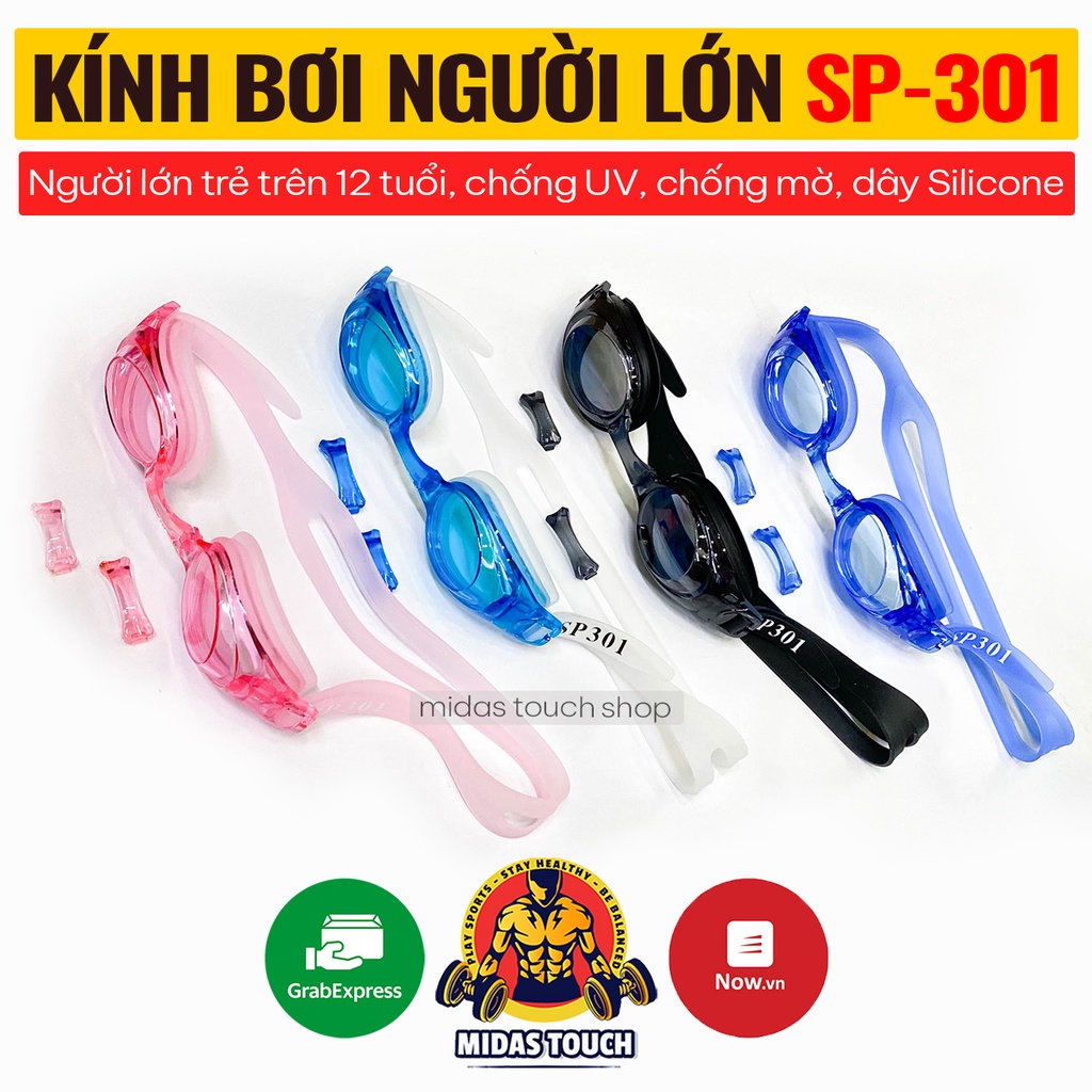 Kính Bơi Speedoo 301 501 Cao Cấp Người Lớn Chống Tia UV Chống Mờ - Dây Đeo Silicone Co Dãn Ôm Khít Mắt Chống Nước