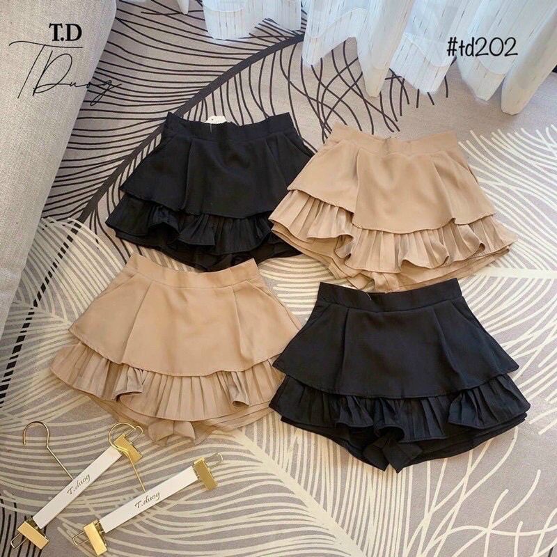 CHÂN VÁY  TẦNG XẾP LY 1 TẦNG CÓ QUẦN TRONG v9