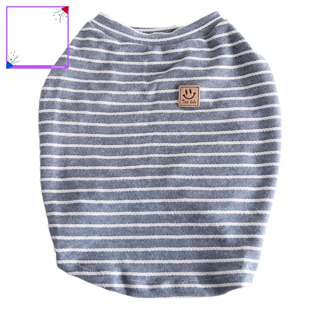 Áo Thun Họa Tiết Kẻ Sọc Thời Trang Cho Thú Cưng