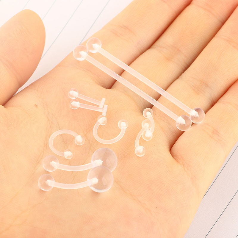 Set 2 Khuyên Xỏ Rốn Trong Suốt Thời Trang Cá Tính