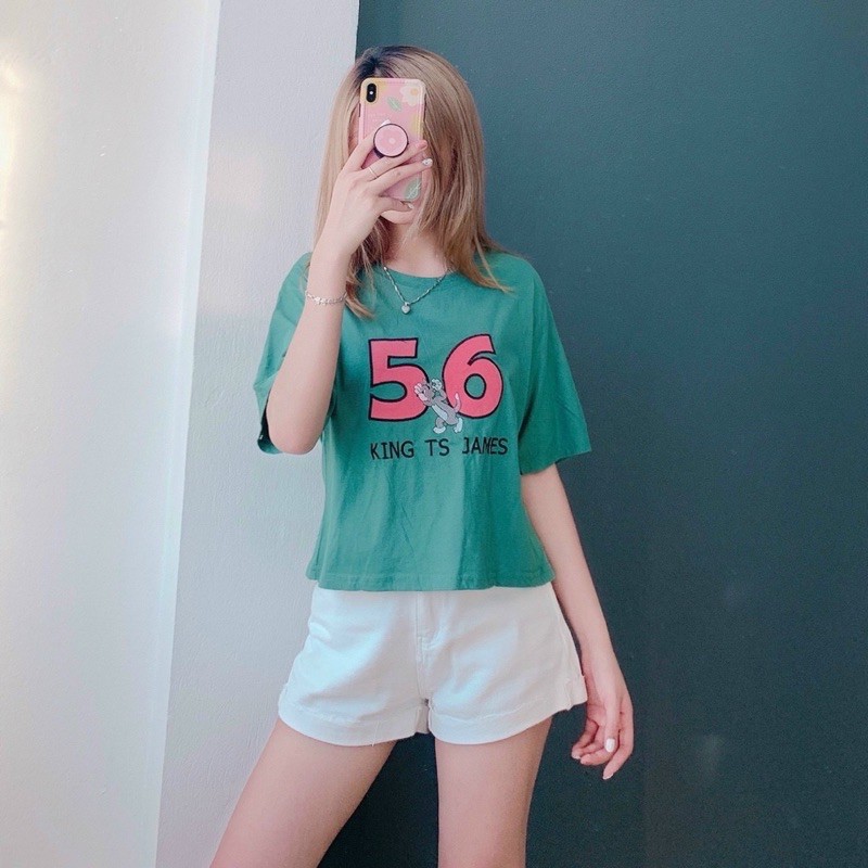 Áo croptop tay lỡ, siêu xinh, chất siêu đẹp, mát, bền hàng Chính hãng Quảng Châu từ an nhiên shop chợ Ninh Hiệp