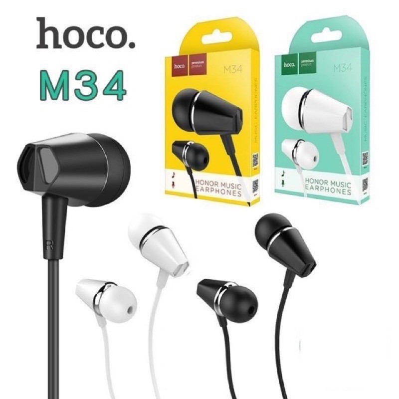 ✔Chính Hãng ✔Tai Nghe Nhét Tai Hoco M34 Super Bass tương thích các dòng điện thoại jack 3.5mm, Tai nghe IPhone -Android