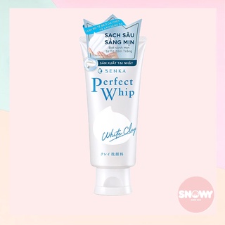 (NK Chính Hãng) Sữa Rửa Mặt Tạo Bọt Chiết Xuất Đất Sét Trắng Senka Perfect White Clay 120g