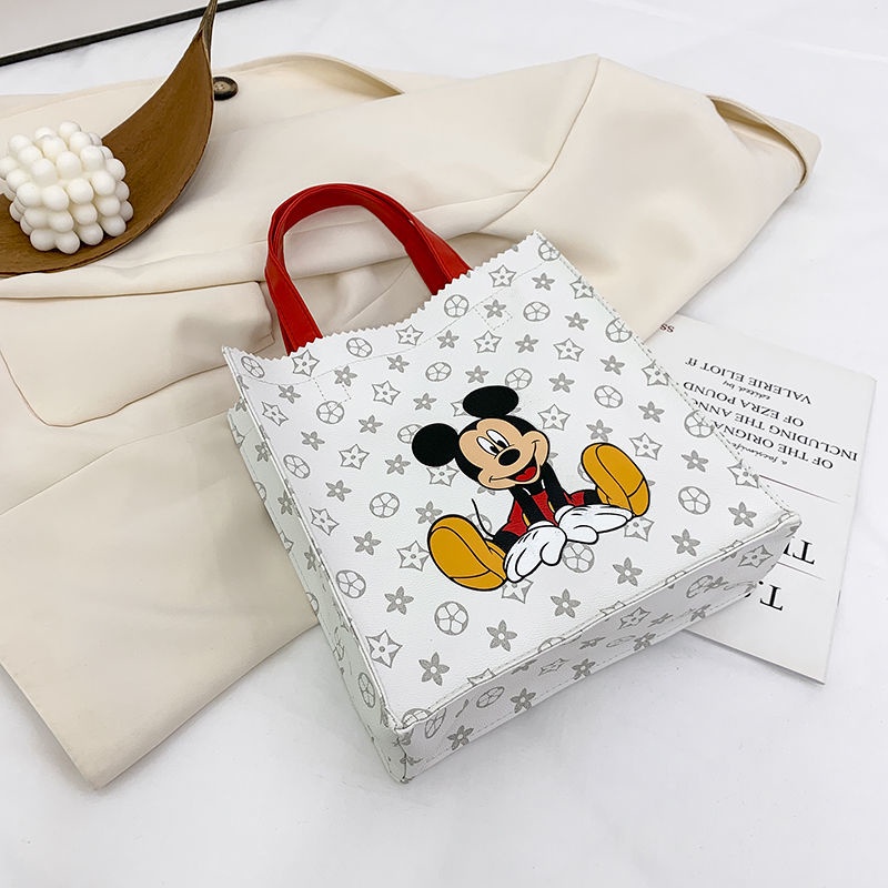 Túi Xách Tay Nữ In Hình Chuột Mickey Thời Trang