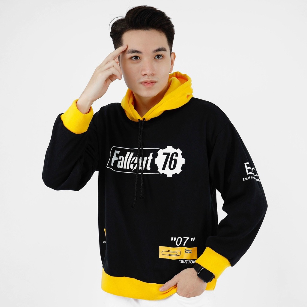 Áo hoodie nam form rộng vải nỉ dày dặn, siêu co giãn chuẩn form thời trang cao cấp thời trang Hpfashion - KVAHD14