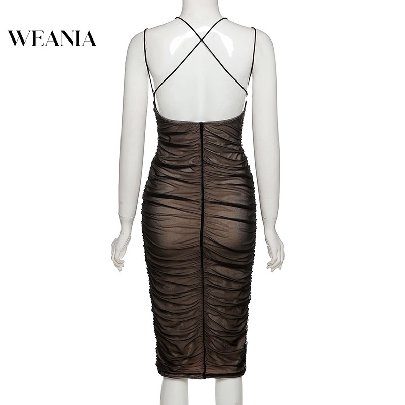 Đầm Cổ Chữ V Hở Lưng GợI CảM Cho Nữ