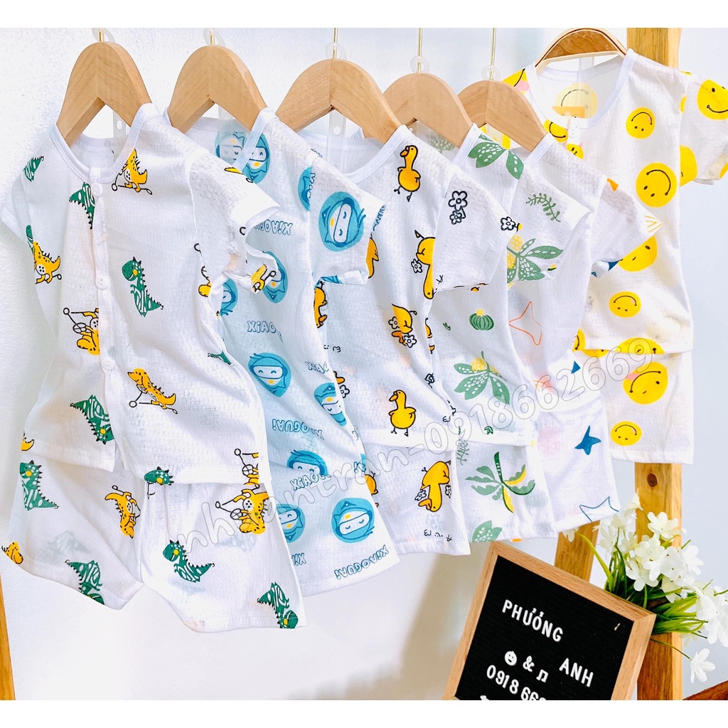 Bộ quần áo cotton giấy size 3-14kg