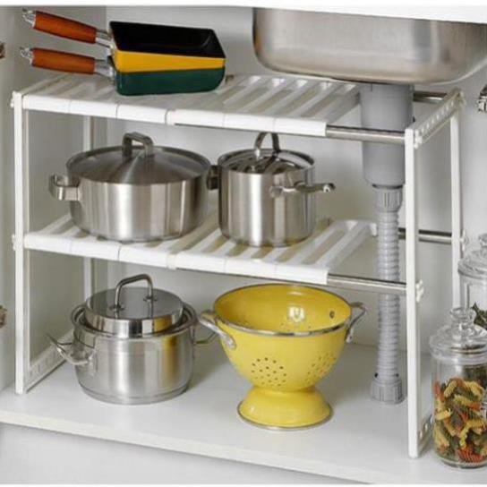 Kệ để đồ gầm bếp - Kệ để đồ 2 tầng