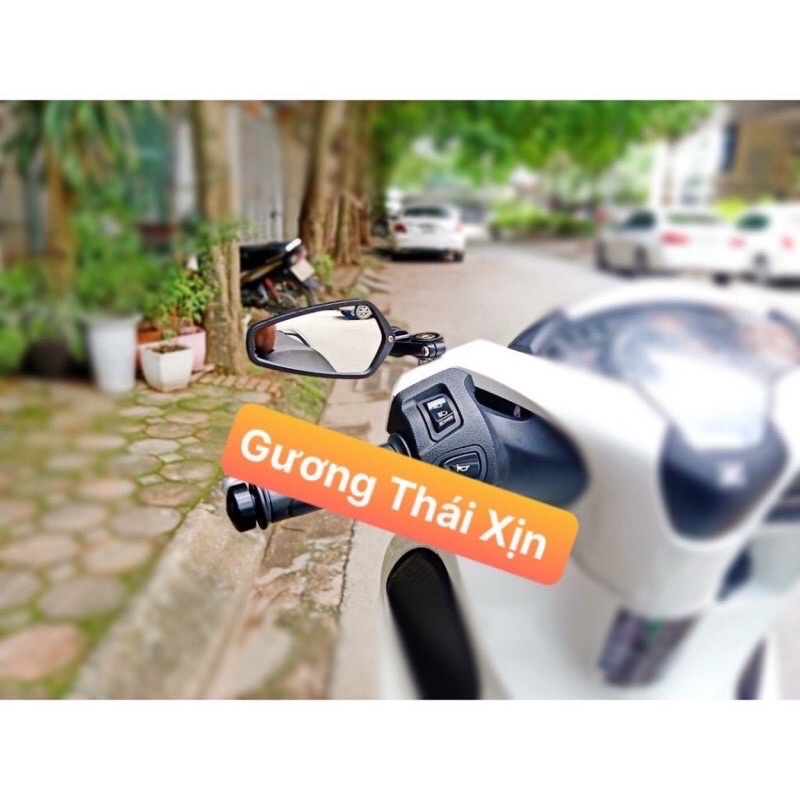 Gương gù Thái hàng chính hãng mặt trắng khớp nối vòng bi