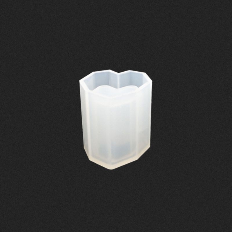 Khuôn silicon đổ nhựa resin epoxy tự làm hộp đựng bút để bàn làm việc tạo hình trái tim/ hoa trang trí đẹp mắt