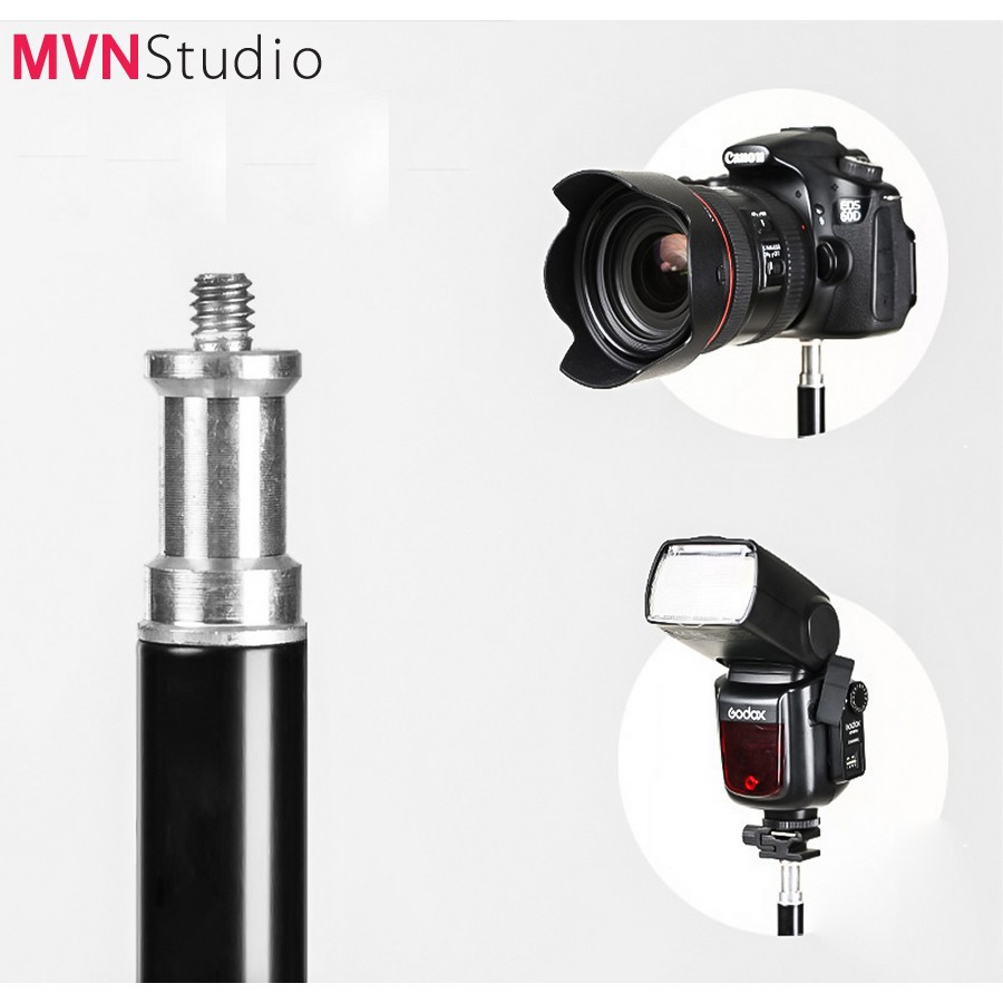 Chân tripod gắn điện thoại dùng chụp ảnh, livestream, quay phim chiều cao 2m1 - MVN Studio