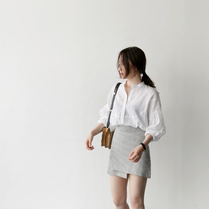 Áo sơ mi trắng tay lỡ nữ tính -ASMN19.0009 | WebRaoVat - webraovat.net.vn