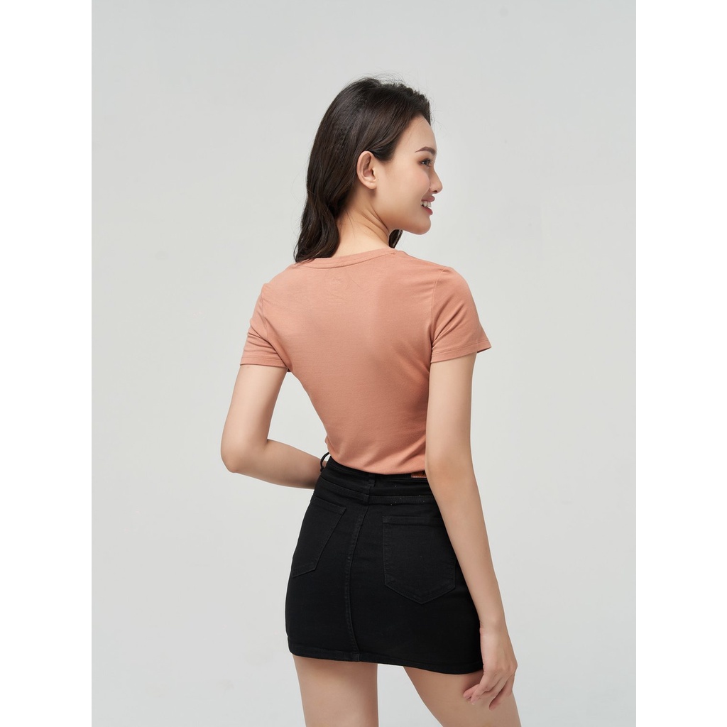 Áo Phông Nữ YODY Dáng Ôm Vải Vissco Siêu Co Giãn Thoáng Mát TSN5178