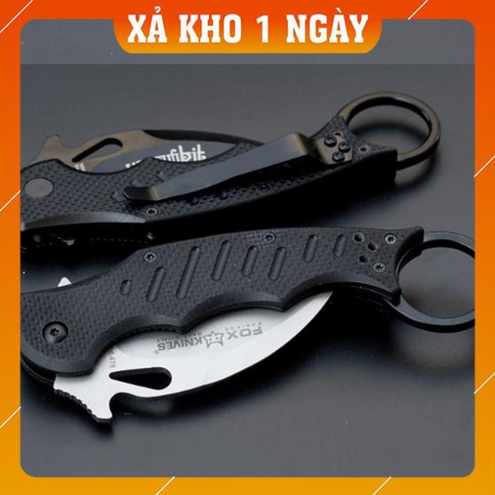 Dao Phượt Gấp karambit Fox Trắng Cắt Gọt Hoa Quả