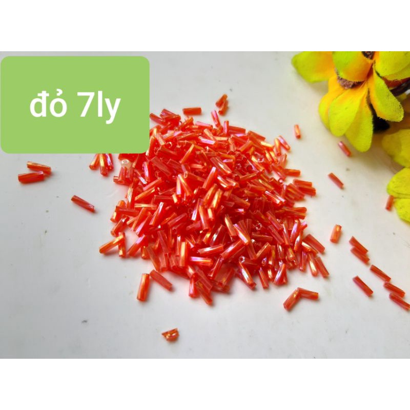 Hạt cườm ống, cườm gãy, cườm trúc các màu túi 5g