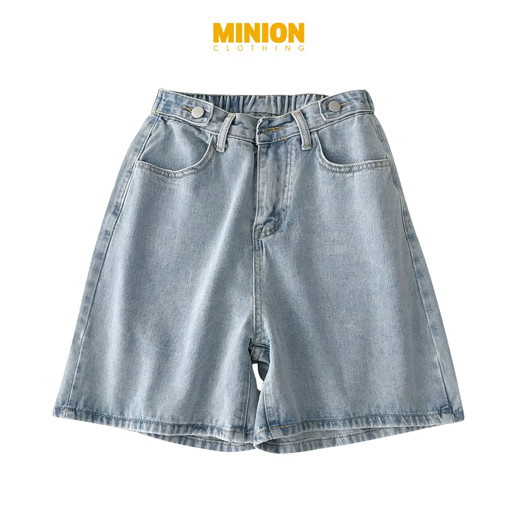 Quần sooc ống rộng MINION CLOTHING chun eo lưng cạp cao short Unisex nam nữ Ulzzang Streetwear Hàn Quốc chất bò Q328 | BigBuy360 - bigbuy360.vn