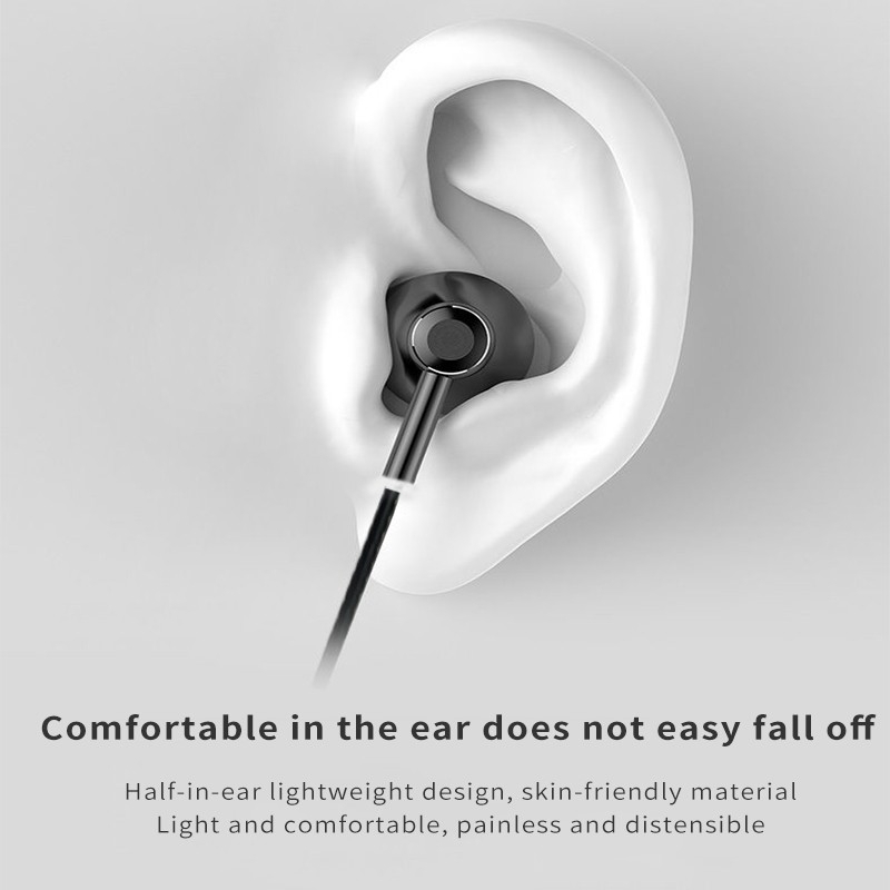 Tai Nghe Nhét Tai Vỏ Kim Loại Âm Thanh Siêu Trầm Mạnh Mẽ Cho Apple &amp; Android