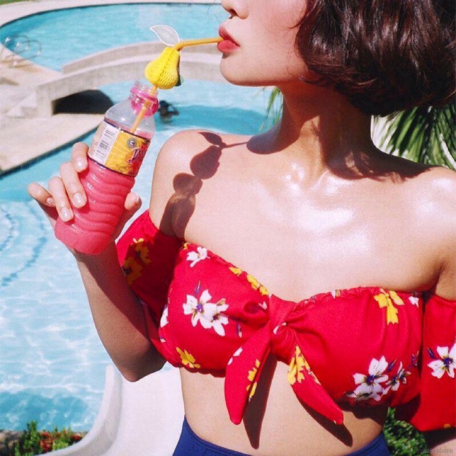 [Size L mã nowshipvui] Bikini trễ vai hoạ tiết hoa mùa hè | BigBuy360 - bigbuy360.vn