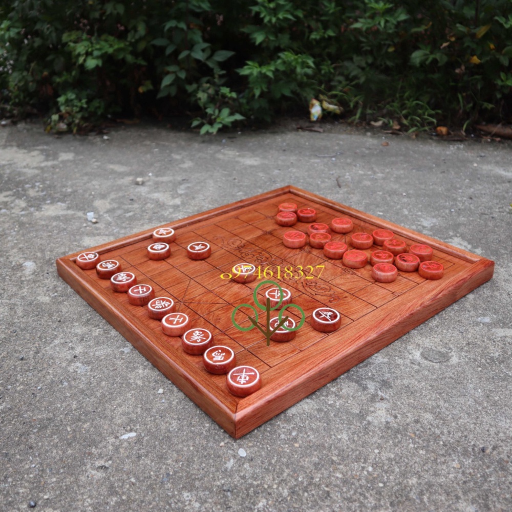 Bàn cờ tướng nguyên khối gỗ hương kèm quân cờ cỡ 47x43 dày 3cm
