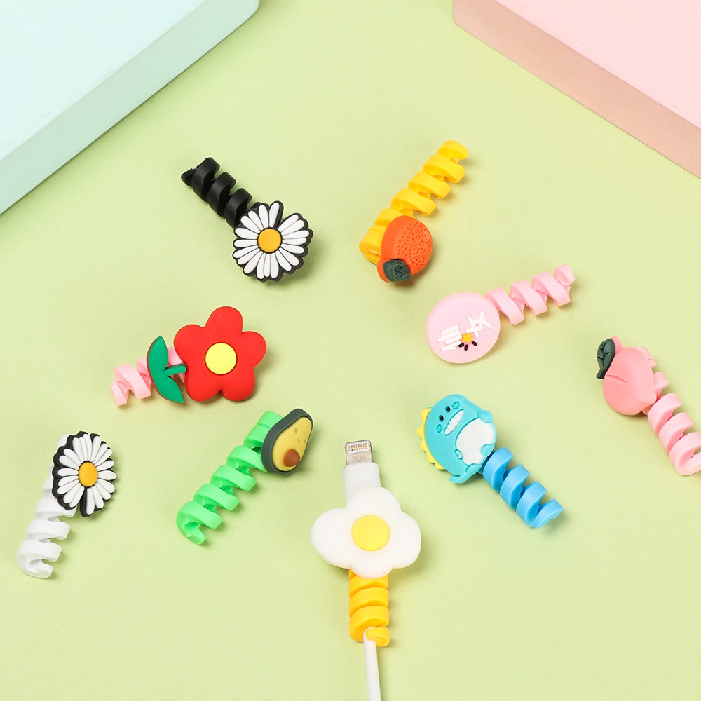 Vỏ Bọc Bảo Vệ Dây Cáp Sạc Usb Bằng Silicon Mềm Họa Tiết Hoạt Hình Dễ Thương | BigBuy360 - bigbuy360.vn