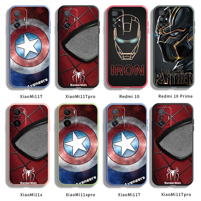 Ốp điện thoại silicon in hình Marvel cho Xiaomi Mi 11T Pro 11x Pro Redmi 10 Redmi 10 Prime