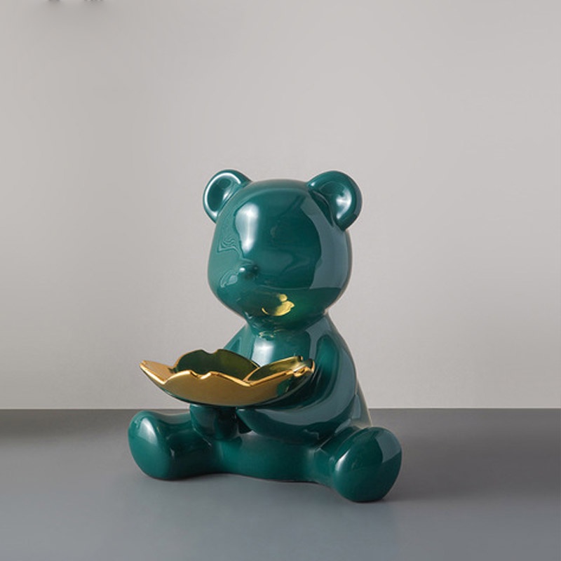 Tượng Con Gấu - dĩa, tượng trang trí, trang trí để bàn, quà tặng decor