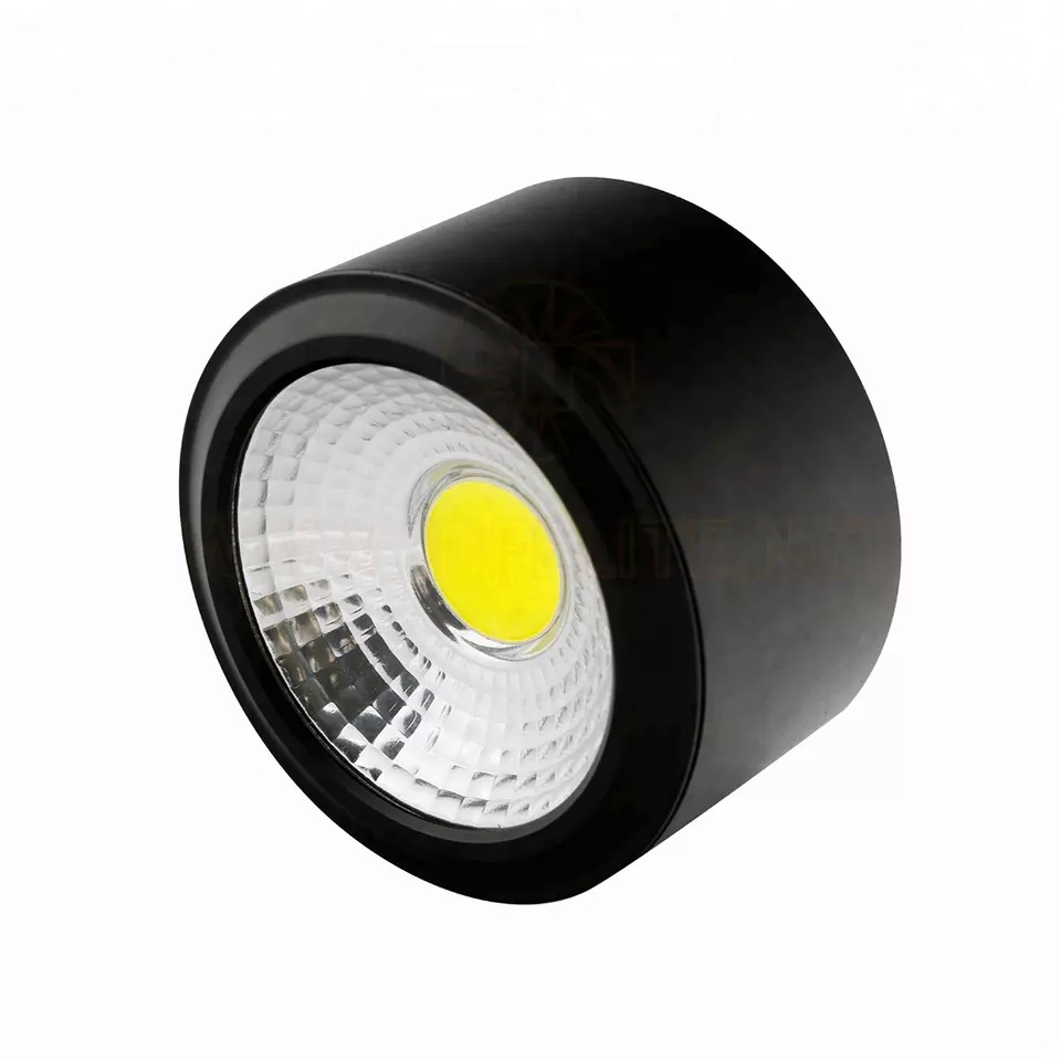 Đèn LED ống bơ ốp trần nổi 3 màu, đèn lon ốp nổi vỏ nhôm đúc mạ sơn tĩnh điện - 7w 12w - BH 2 năm