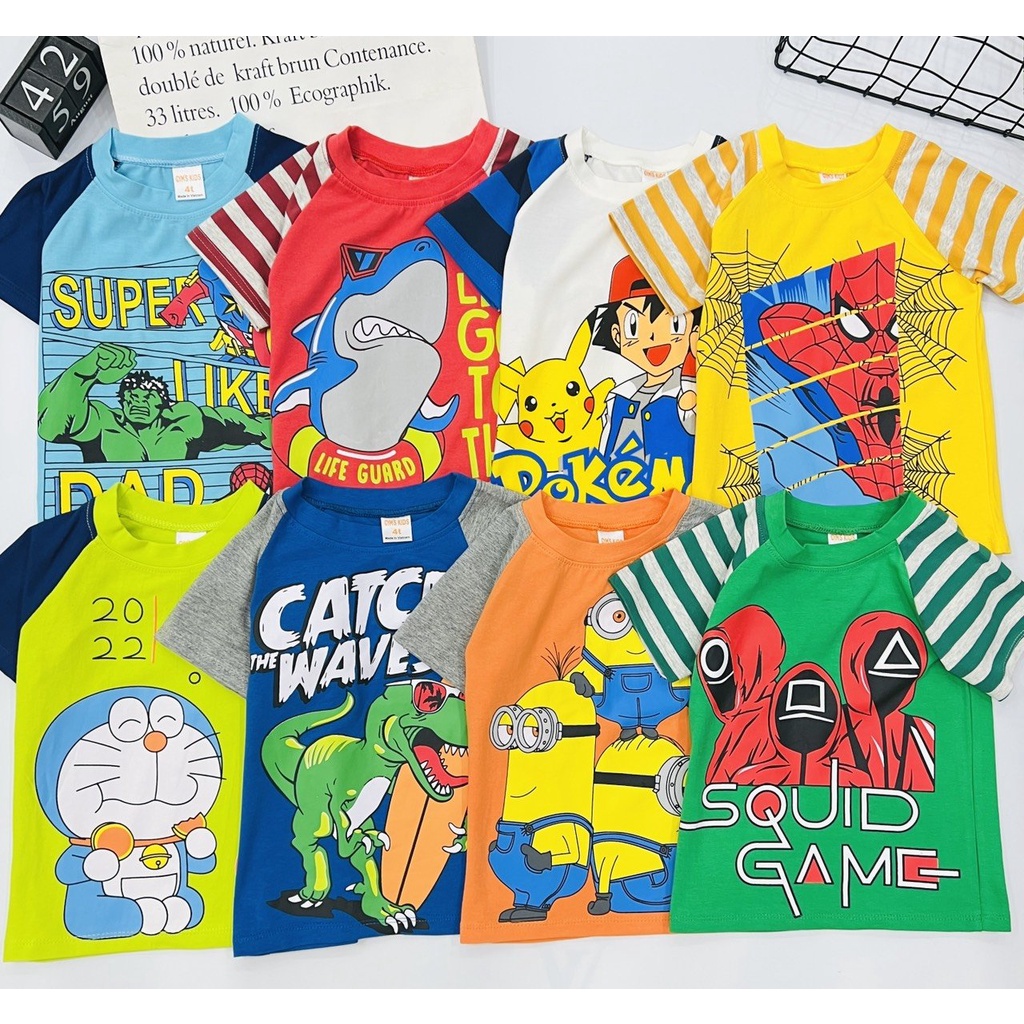 BỘ NGẮN IN HÌNH CHO BÉ TRAI 9-22KG