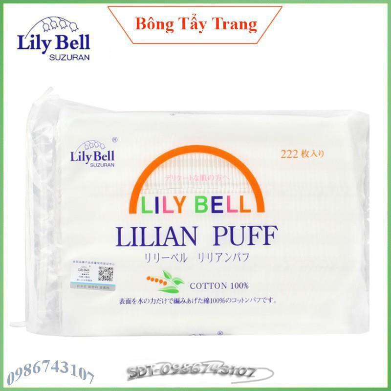 [người bán địa phương] Bông tẩy trang Lily Bell 222 miếng ALB55