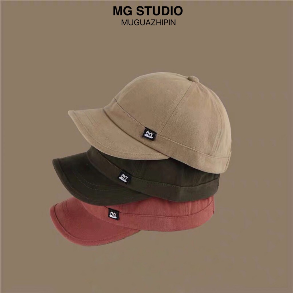 Mũ lưỡi trai MG STUDIO vành ngắn làm bằng chất liệu cotton thời trang