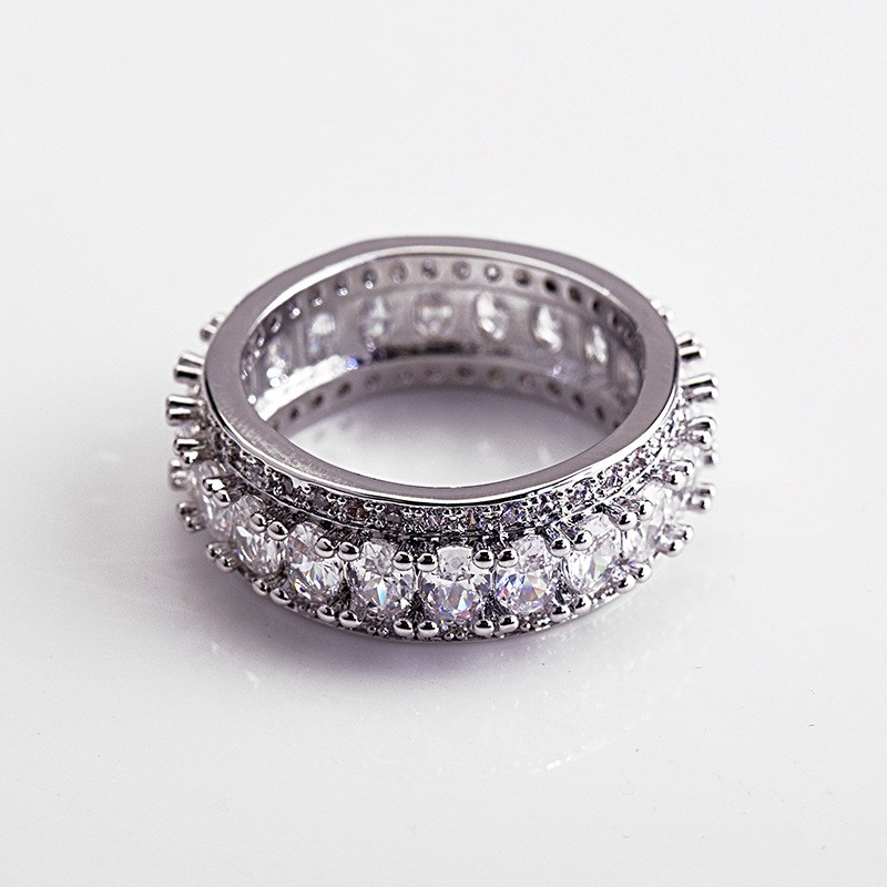 Nhẫn Mạ Bạch Kim Đính Đá Nhân Tạo Thời Trang Cho Nữ