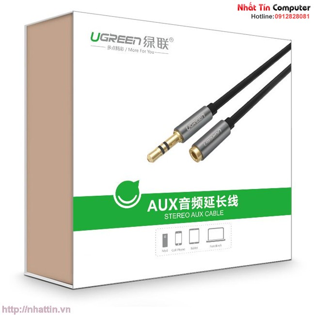 Cáp Audio 3.5mm nối dài chính hãng Ugreen cao cấp