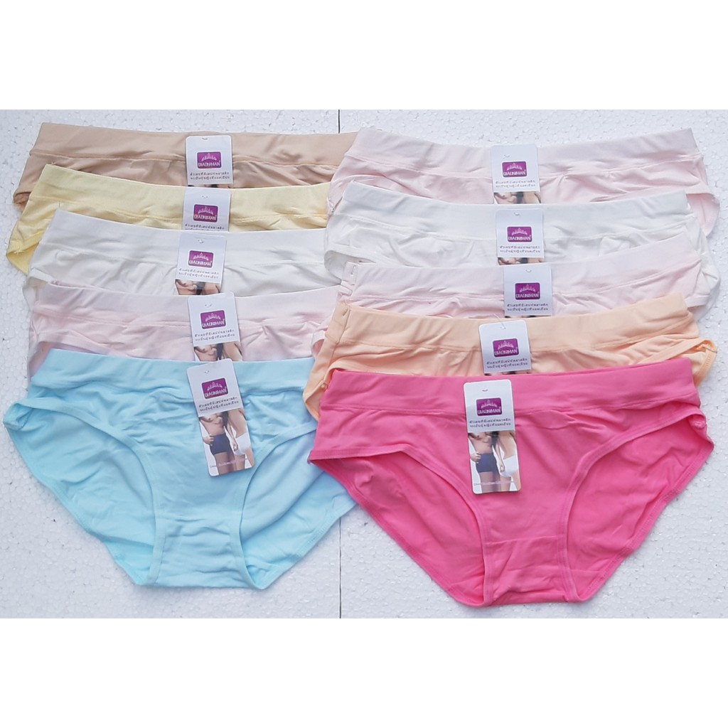 Combo 10 Quần lót nữ dưới 69kg Thun 100% Cotton Cao Cấp Định hình mông