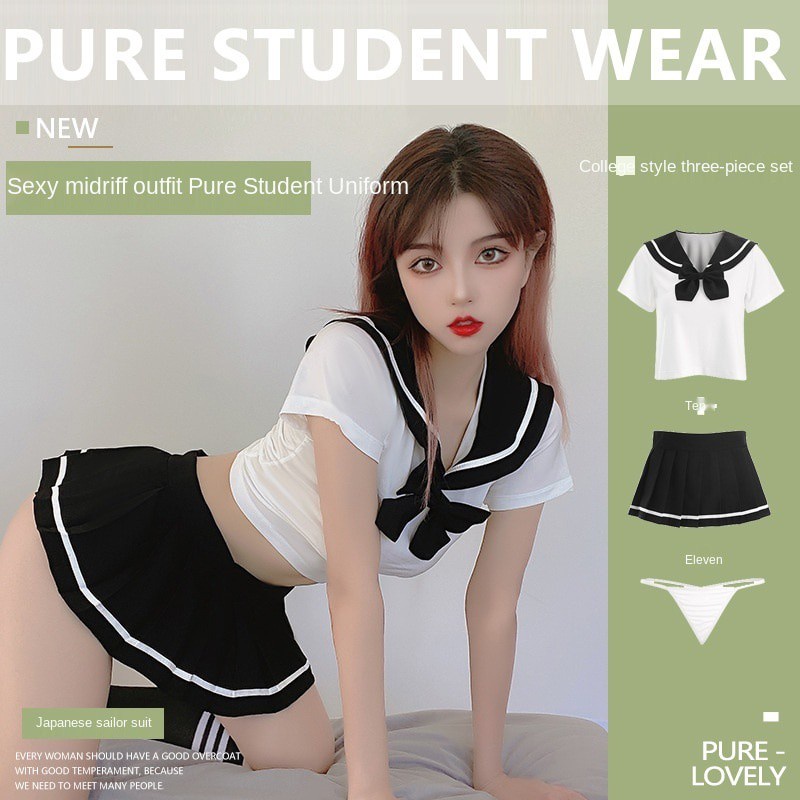 Bộ trang phục hóa trang nhập vai nữ sinh Nhật hở eo gợi cảm 600 cho nữ | BigBuy360 - bigbuy360.vn