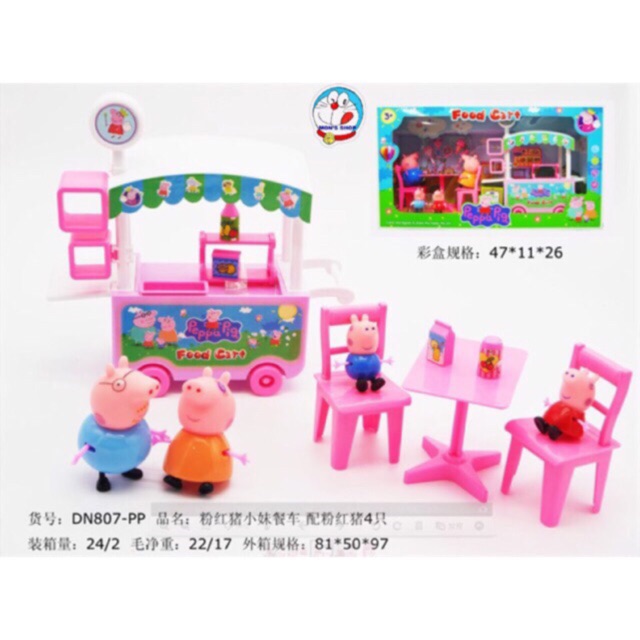 Xe đẩy bán đồ ăn nhanh của gia đình peppa pig