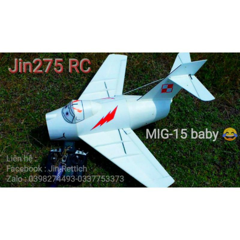 Bộ vỏ kit máy bay MiG -15 baby sải 85cm