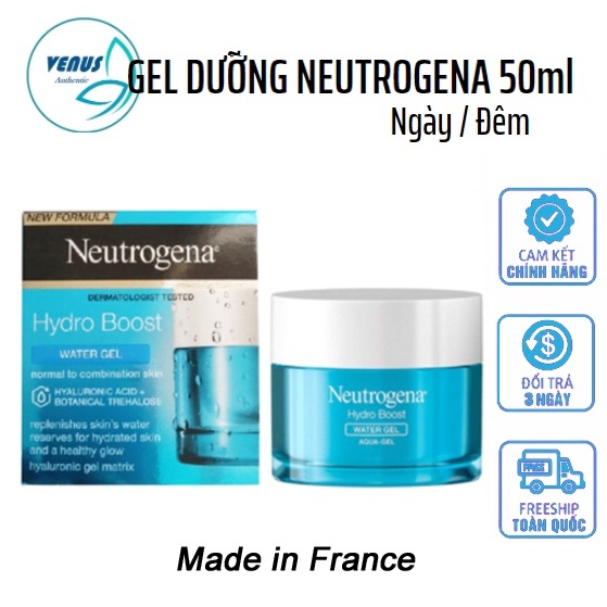 Gel dưỡng cấp ẩm Neutrogena Hydro Boost Water / Aqua Gel 50ml ngày đêm - Nhập khẩu chính hãng Pháp