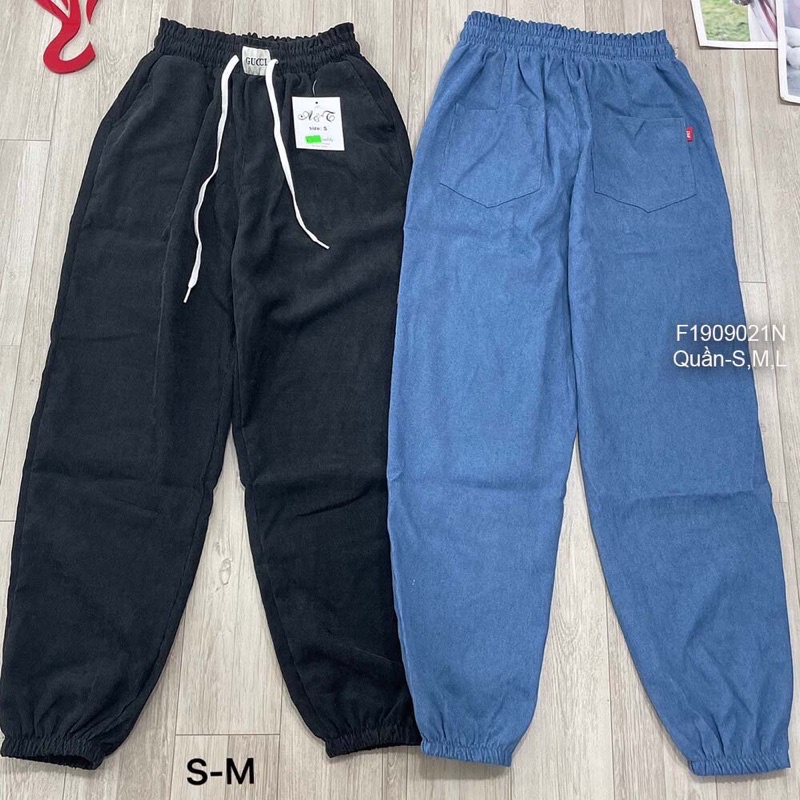 Quần dài bag gy lưng thun tem trắng bo ống TT2009