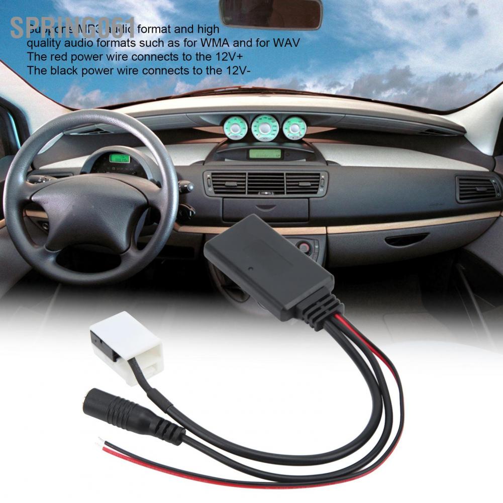 Spring061 Car Bluetooth5.0 Wireless Module Black Handsfree Mic Replacement for Citroen C2 C4 C5 C6 C8