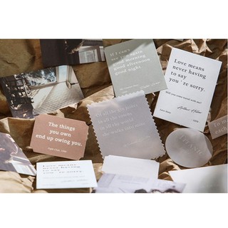 stickers quote tone màu pastel đẹp dán trang trí sổ laptop điện thoại
