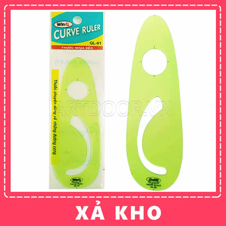 [ARTDOOR] Thước vẽ kỹ thuật WINQ đường Cong (QL01)