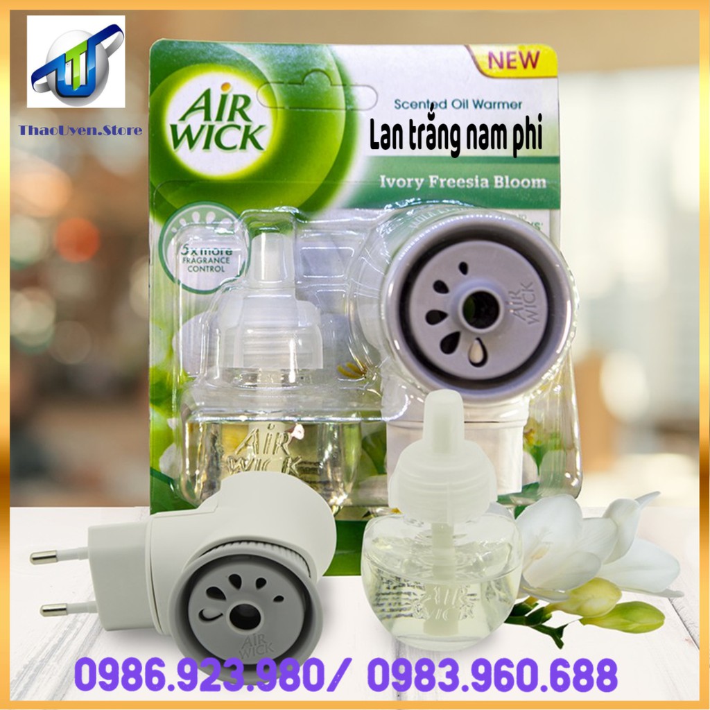  [HÀNG HOT] Bộ khuếch tán Tinh dầu tự động Air Wick 19ml - Lan Trắng Nam Phi .