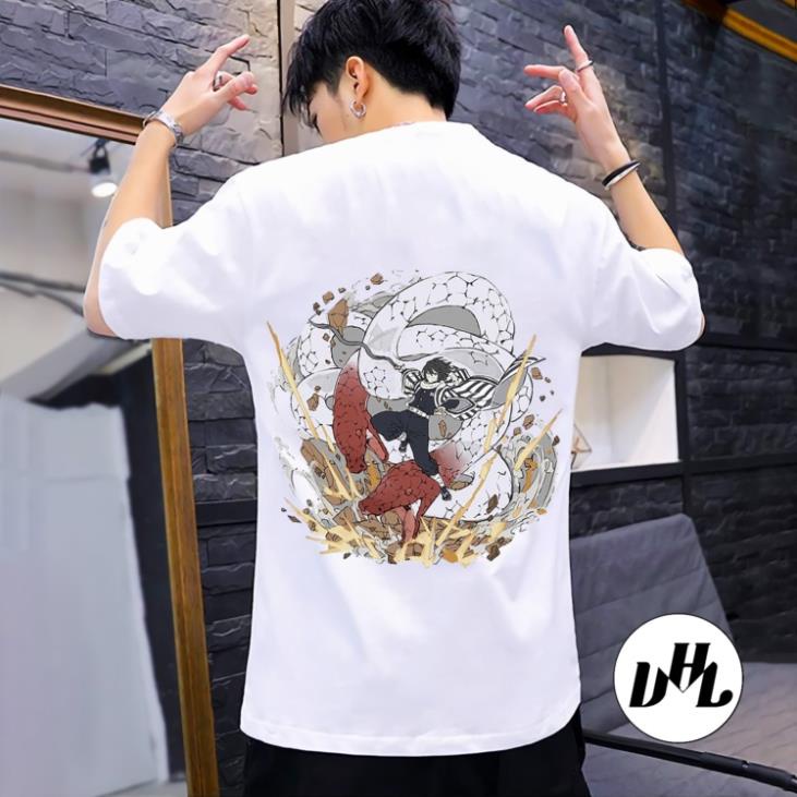Áo thun nam nữ thanh gươm diệt quỷ Xà Trụ ATT-001, Áo thun Anime Manga Kimetsu no Yaiba Unisex Nam Nữ