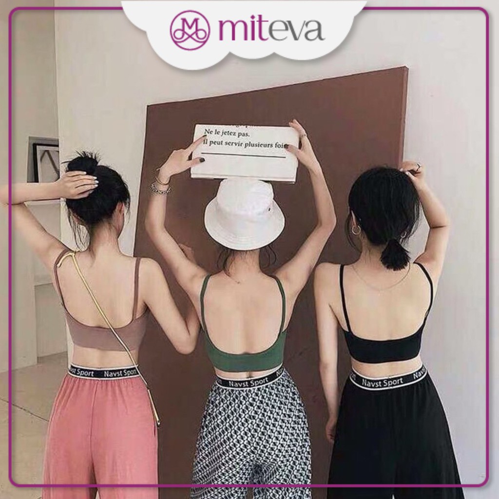 Áo Bra Nữ chữ U hở lưng 2 dây - Áo Ngực Nữ không gọng nâng ngực gợi cảm co giãn MITEVA AL11
